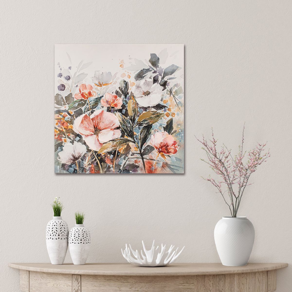 JUST HOME COLLECTION - Canvas Flores 50x50 cm