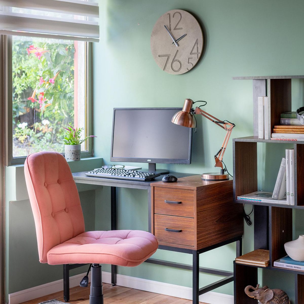 JUST HOME COLLECTION - Reloj de Pared Samor 40 cm Negro