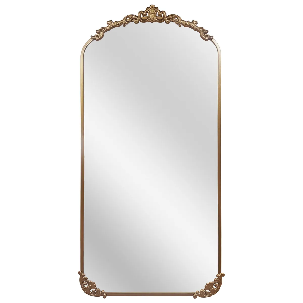 JUST HOME COLLECTION - Espejo Decorativo Forma Rectangular 62x129 cm Dorado Vintage