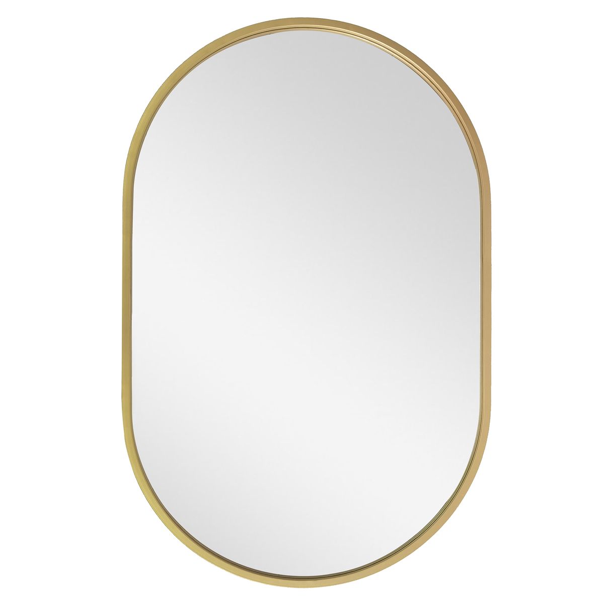 JUST HOME COLLECTION - Espejo Decorativo Forma Ovalada 45x71.5 cm Dorado Vintage