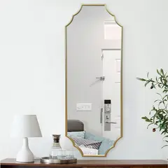 JUST HOME COLLECTION - Espejo Decorativo Forma Hexagonal 2.5x149 cm Dorado Vintage