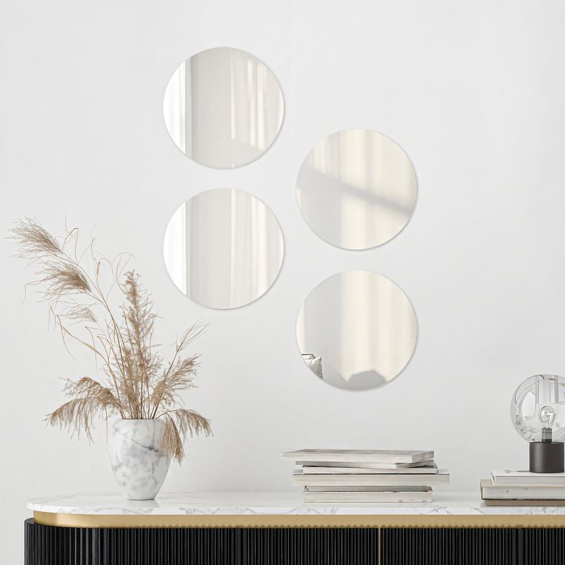 JUST HOME COLLECTION - Set Espejos Decorativos Forma Redonda 20x20 cm