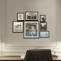 JUST HOME COLLECTION - Marco de Foto 7 Unidades 44.5x37.4 cm Negro Plástico