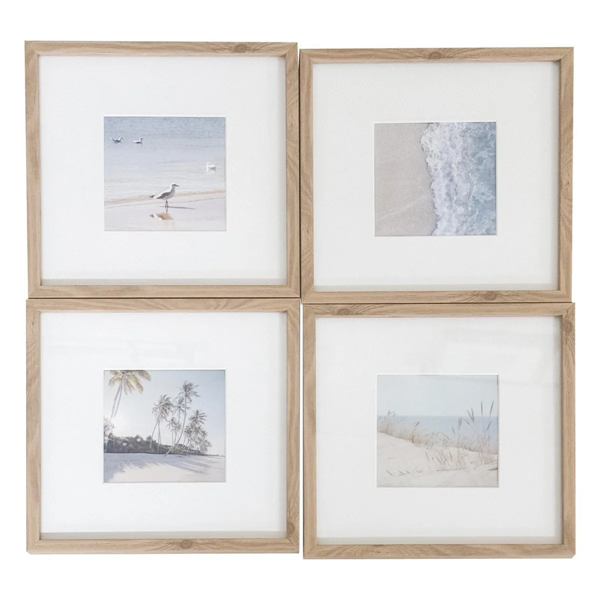 JUST HOME COLLECTION - Set 4 Marcos de Foto 20x25 cm Madera Plástico