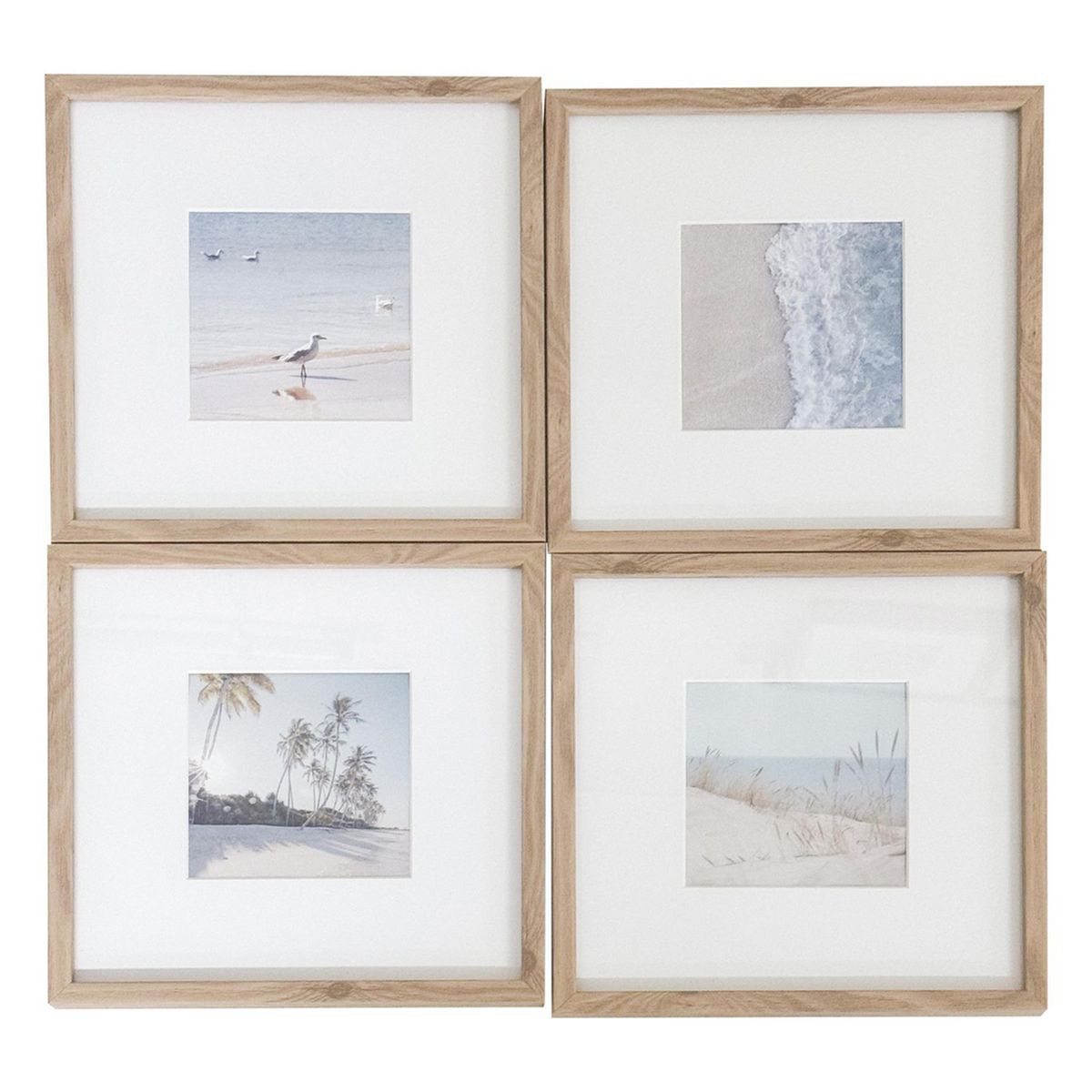 JUST HOME COLLECTION - Set 4 Marcos de Foto 20x25 cm Madera Plástico