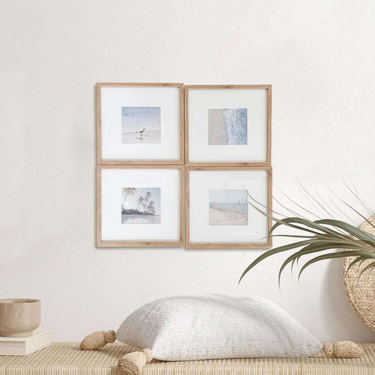 JUST HOME COLLECTION - Set 4 Marcos de Foto 20x25 cm Madera Plástico