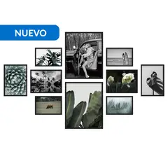 JUST HOME COLLECTION - Marco de Foto 47.3x21.6 cm Negro Plástico