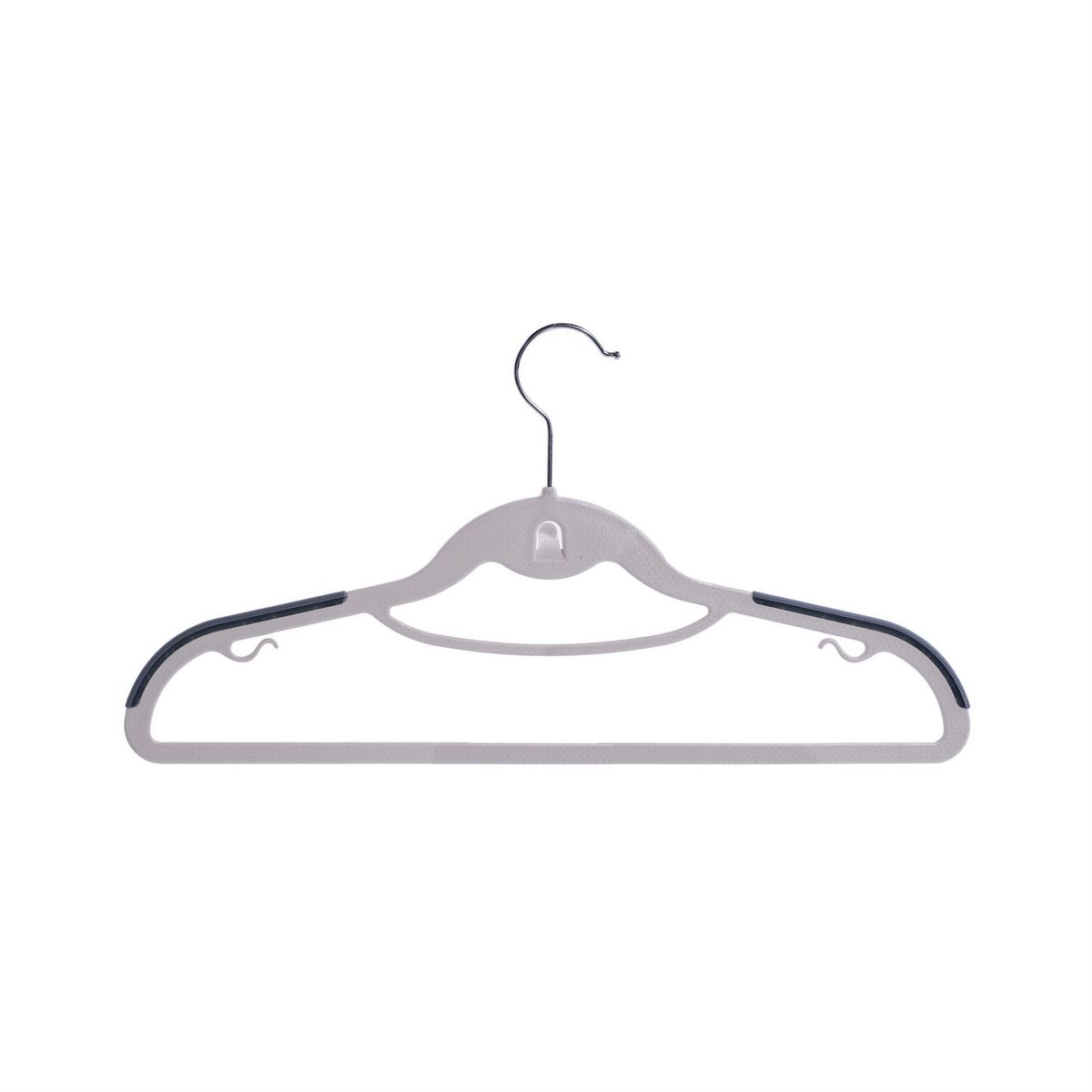 JUST HOME COLLECTION - Set 10 colgadores para ropa blanco/gris