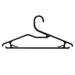 CASA BONITA - Set 10 Colgadores de Ropa Plástico Negro
