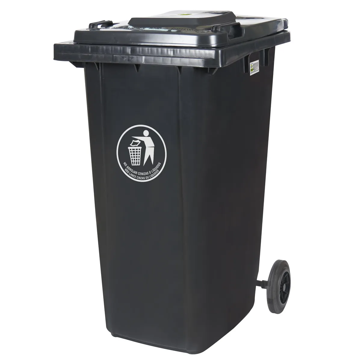 KLEINE WOLKE - Basurero Kleine Wolke 240 L Con Tapa Y Ruedas Gris