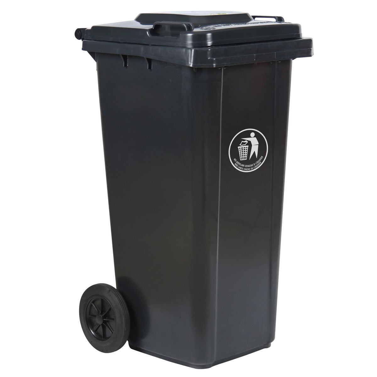 KLEINE WOLKE - Basurero Kleine Wolke 120 L Tapa Y Ruedas Gris