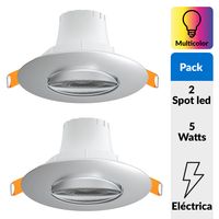 Spot Led Empotrado Plástico Blanco
