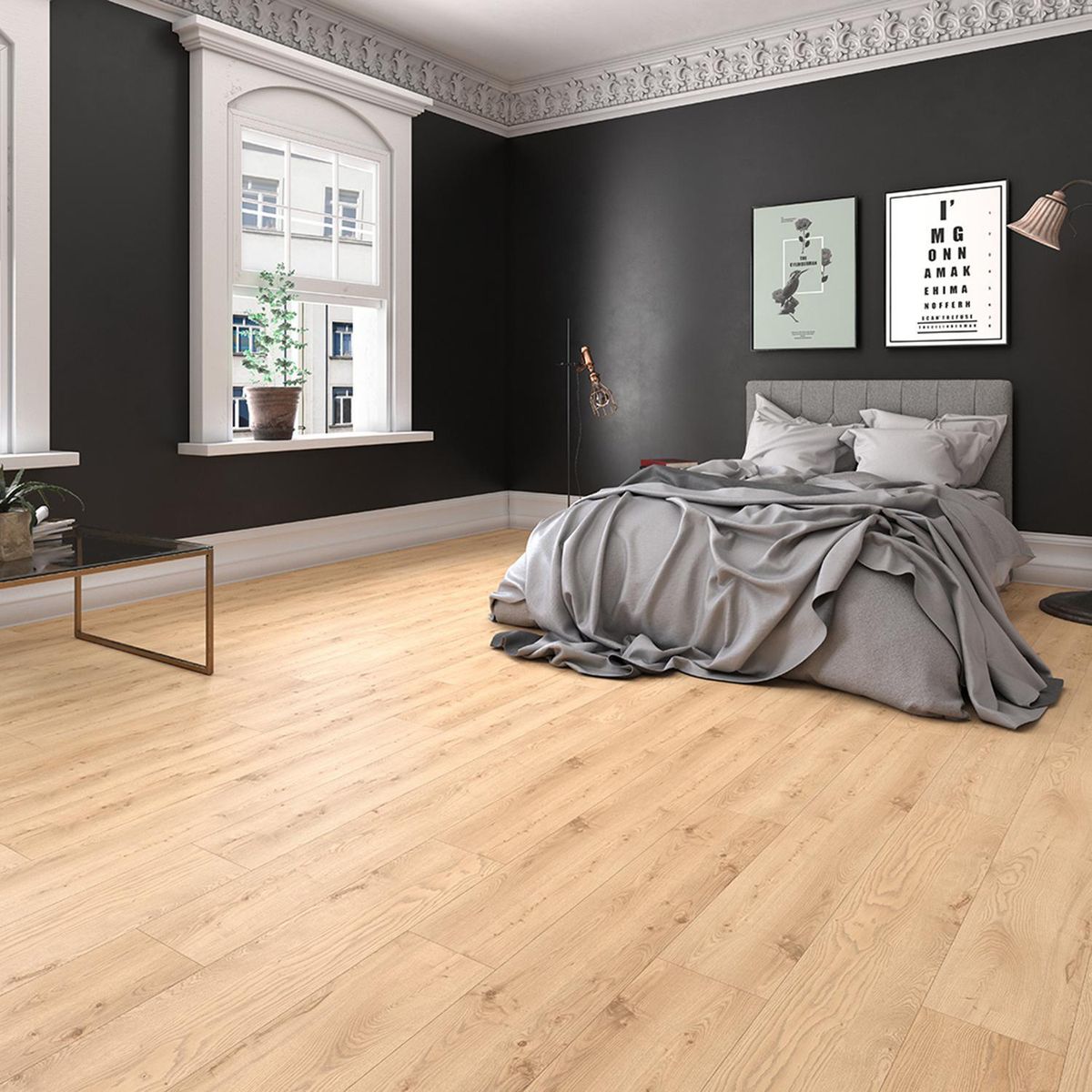 HOLZTEK - Piso laminado 8 mm Alpes Café claro 3.88 m2