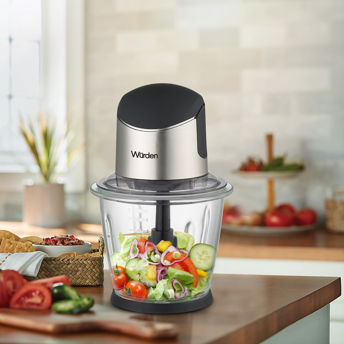 WURDEN - Picador de Alimentos 1.5 l 500 W WCH-SCHARF500