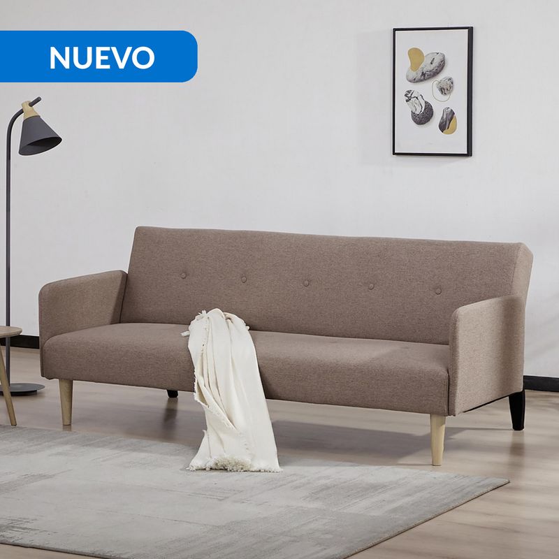 JUST HOME COLLECTION - Sofá cama Santa Catarina Café 190x84x78 cm