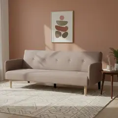 JUST HOME COLLECTION - Sofá cama Santa Catarina Café 190x84x78 cm