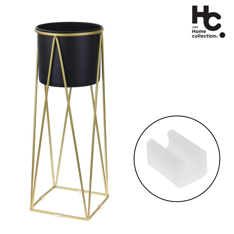 Macetero de Acero 26x70 cm Dorado; Negro