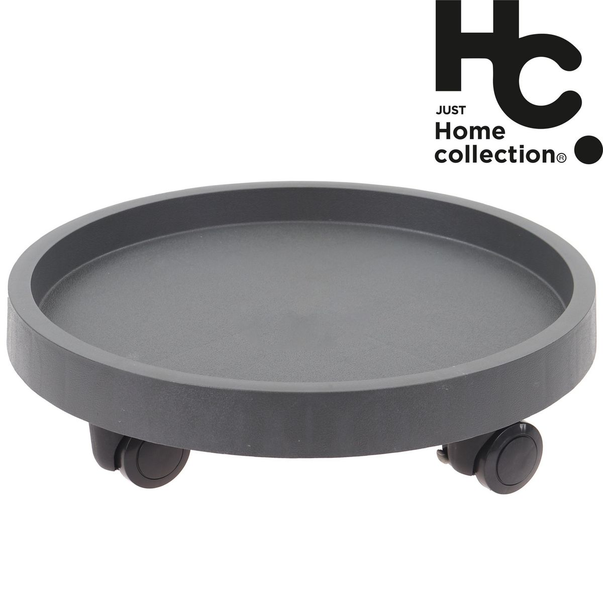 JUST HOME COLLECTION - Portamacetero con ruedas 40cm, color gris