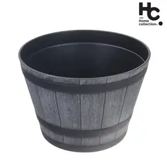 JUST HOME COLLECTION - Macetero Look Barril de Polipropileno 50x35 cm Colores Antiguos