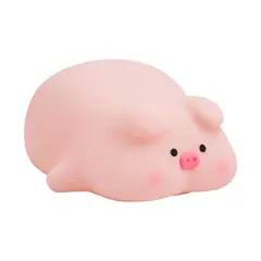 JUST HOME COLLECTION - Lámpara Led Cerdito Acostado Blanco 3 W 11.4x6.7 cm