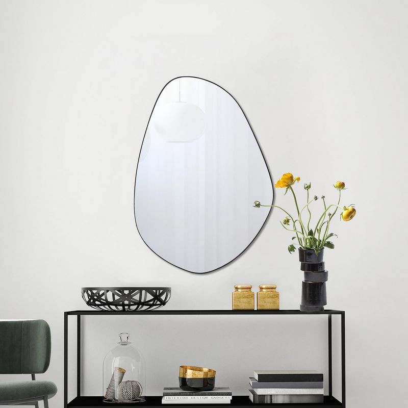 JUST HOME COLLECTION - Espejo Decorativo Forma Poligonal 50x70 cm Plateado Shape