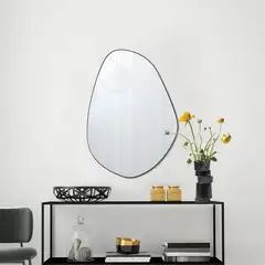 JUST HOME COLLECTION - Espejo Decorativo Forma Poligonal 50x70 cm Plateado Shape