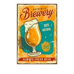 JUST HOME COLLECTION - Lamina Cerveza 20x30 cm