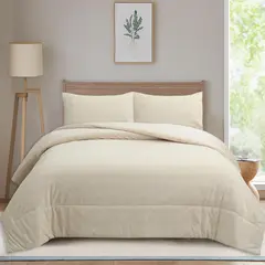 JUST HOME COLLECTION - Plumón Jacquard Beige 2 plazas