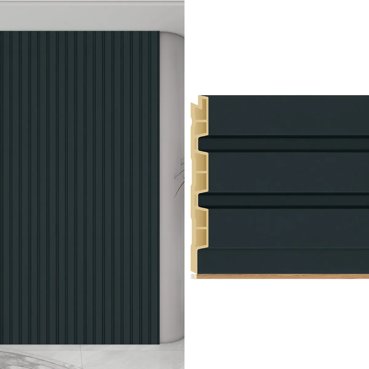 HOLZTEK - Wall Panel Wpc 12x240 cm Azul 0.28 m2