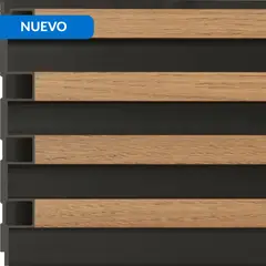 HOLZTEK - Wall Panel Wpc 16x240 cm Café Claro; Negro 0.39 m2