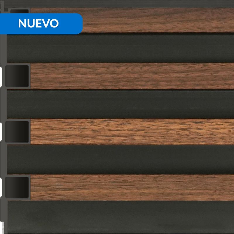 HOLZTEK - Wall Panel Wpc 16x240 cm Café Oscuro; Negro 0.39 m2