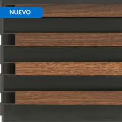 HOLZTEK - Wall Panel Wpc 16x240 cm Café Oscuro; Negro 0.39 m2