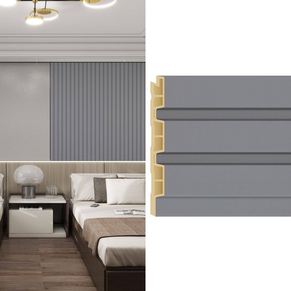 HOLZTEK - Wall Panel Wpc 12x240 cm Taupe 0.28 m2