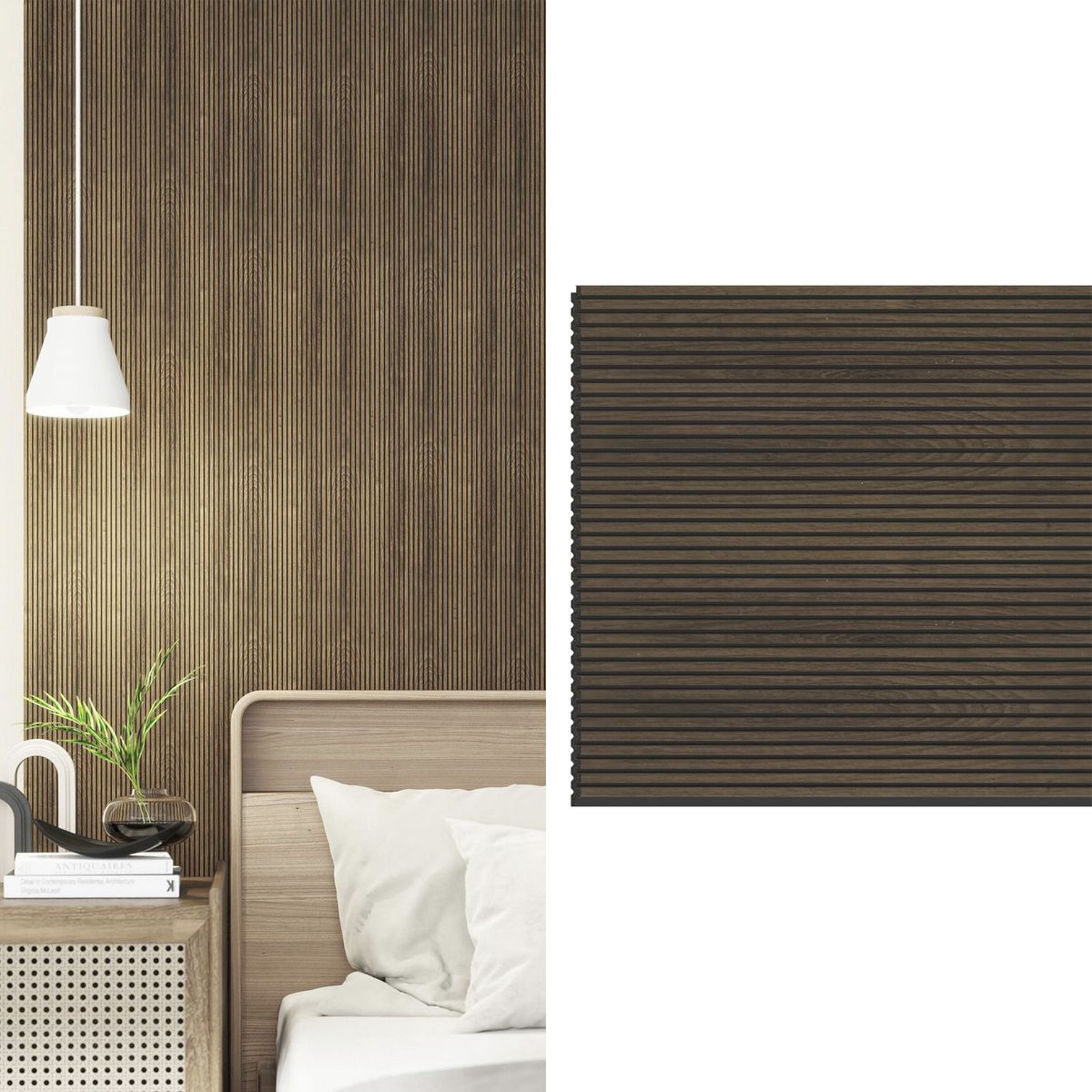 HOLZTEK - Panel Micro 30x240 cm Café Oscuro 0.72 m2