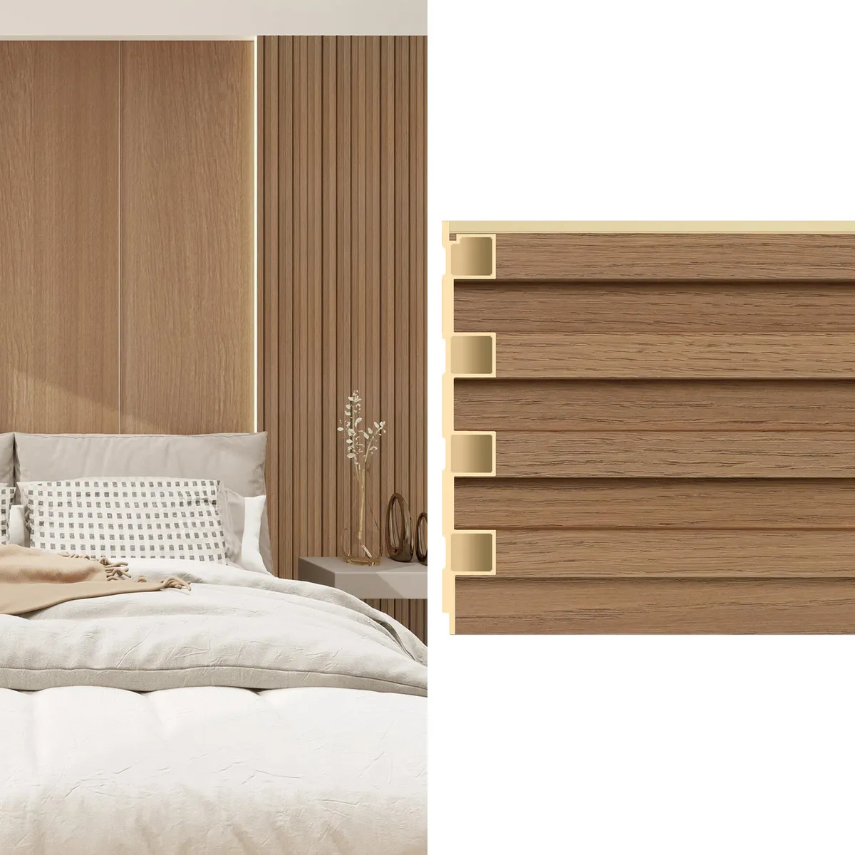 HOLZTEK - Wall Panel Wpc 16x240 cm Café Claro 0.39 m2