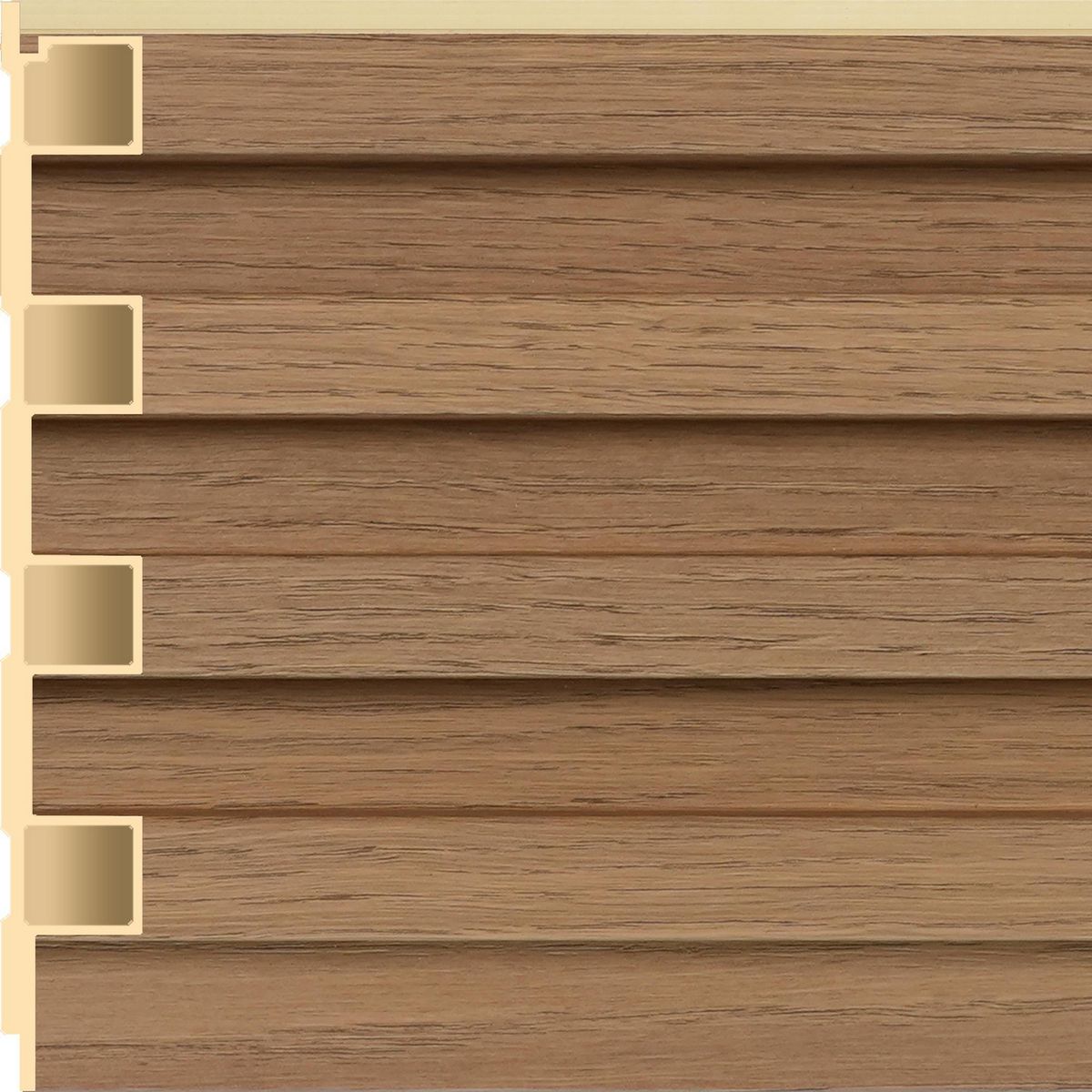 HOLZTEK - Wall Panel Wpc 16x240 cm Café Claro 0.39 m2