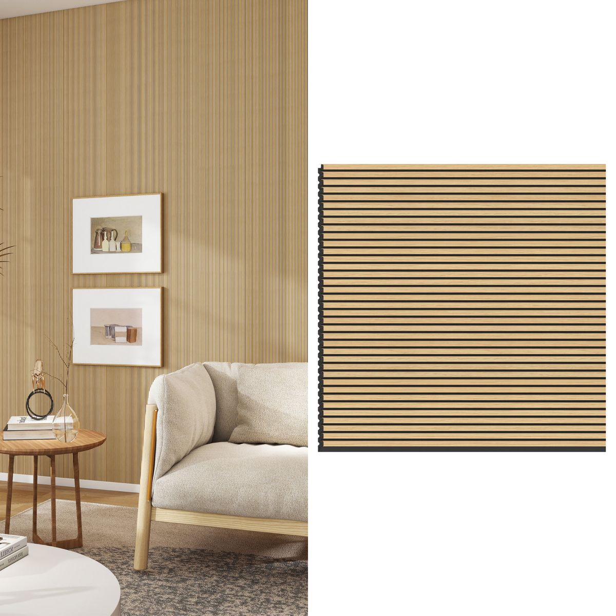 HOLZTEK - Panel Micro 30x240 cm Café Claro 0.72 m2