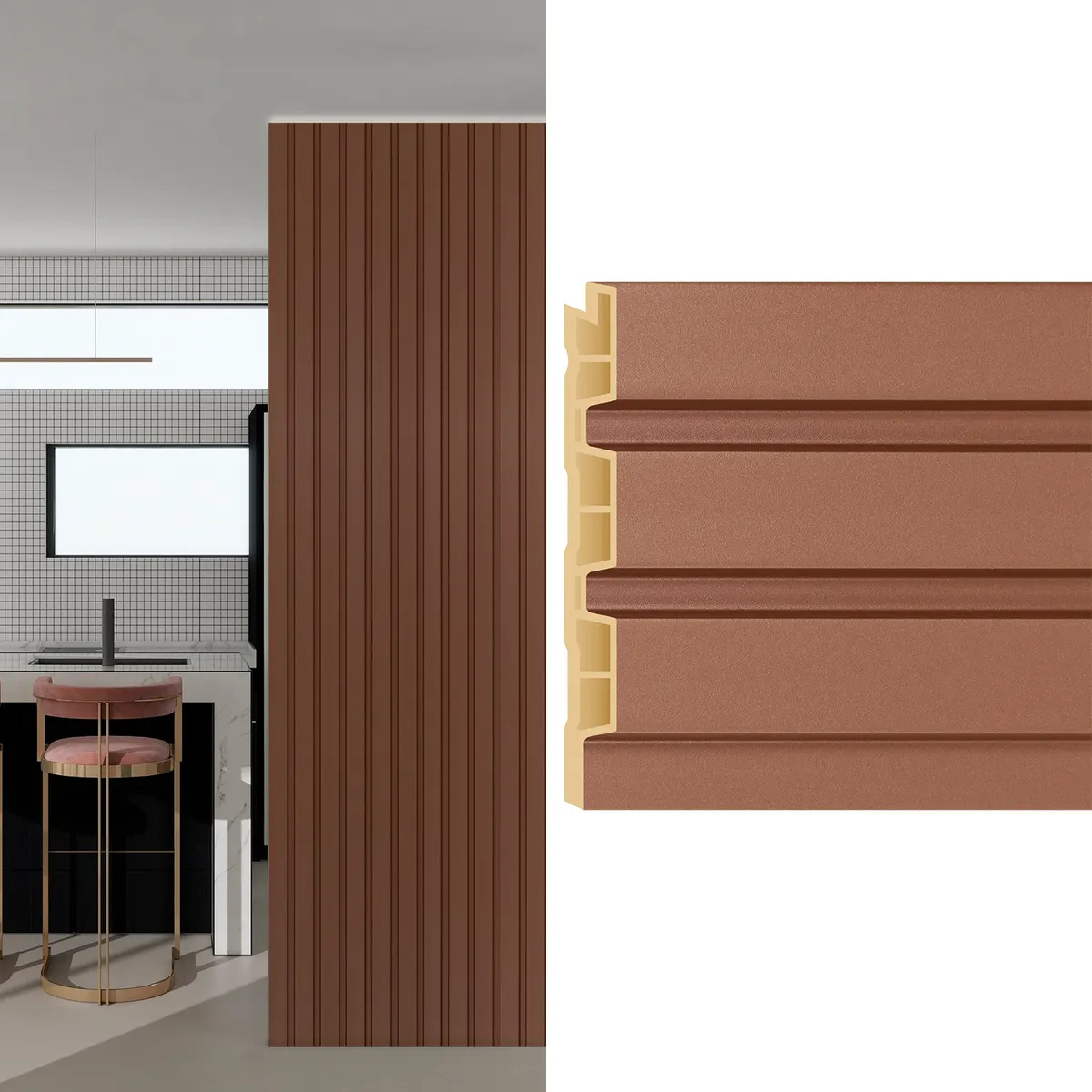 HOLZTEK - Wall Panel Wpc 12x240 cm Cobre 0.28 m2