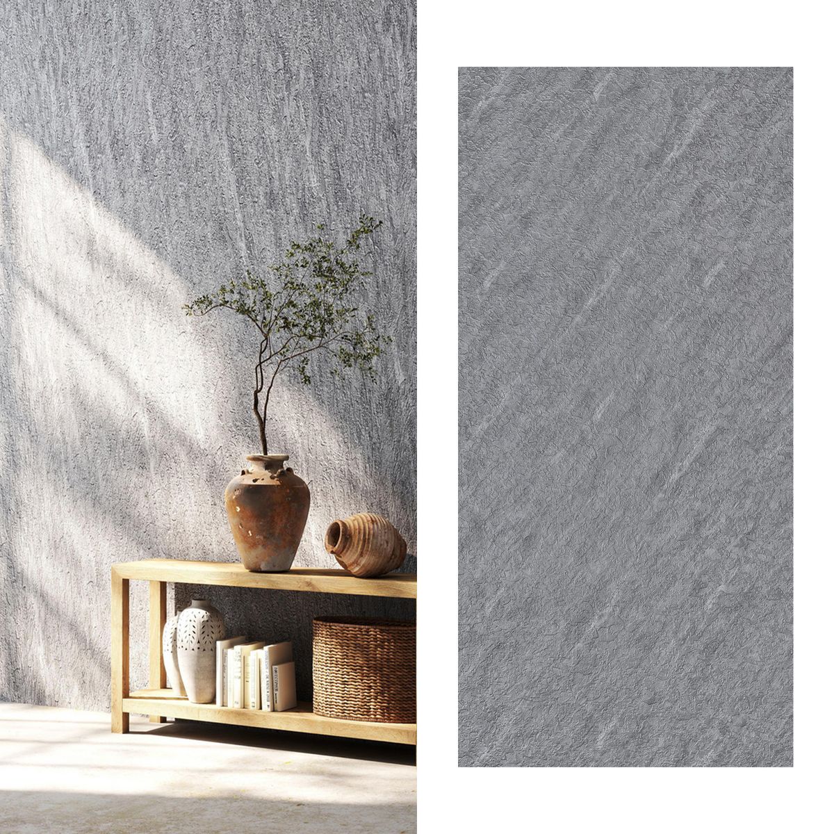 HOLZTEK - Wall Panel Rocko 120x240 cm Gris 2.88 m2