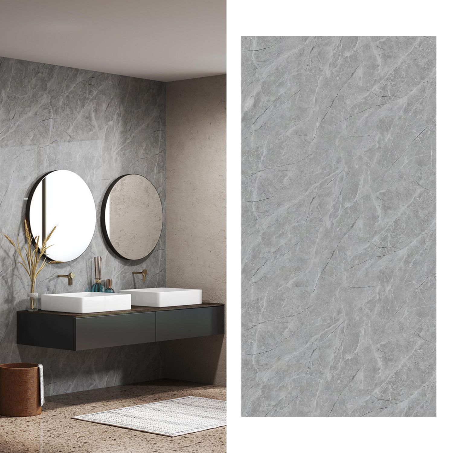 HOLZTEK Wall Panel Milano 120x240 cm Gris 2.88 m2 | Falabella Chile