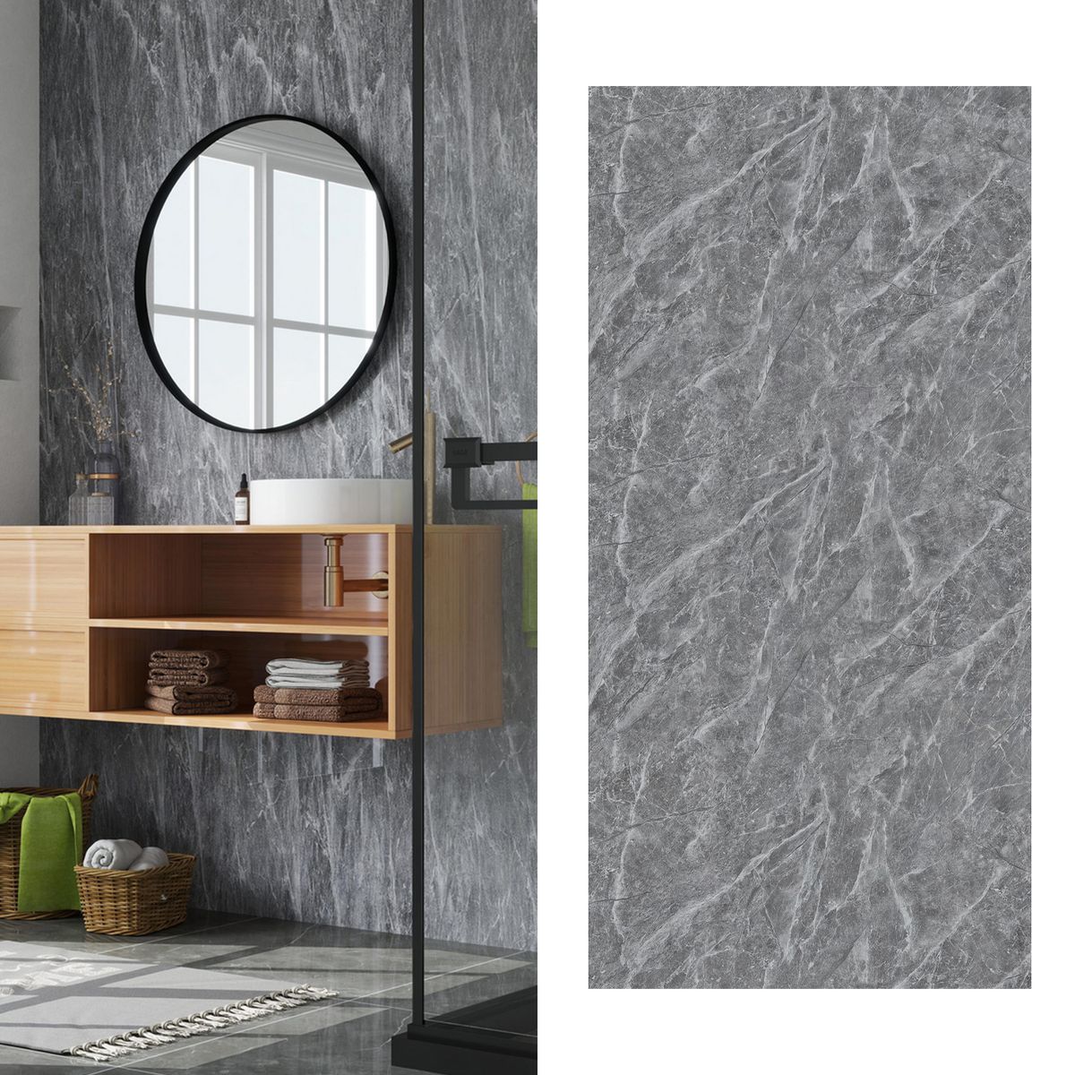 HOLZTEK - Wall Panel Atenas 120x240 cm Gris 2.88 m2