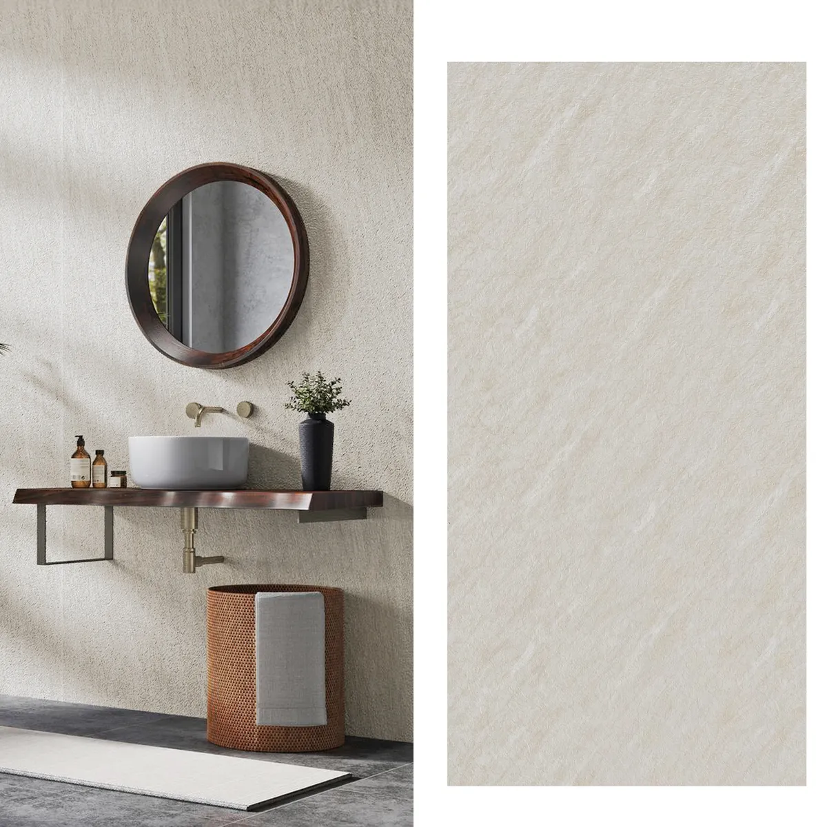 HOLZTEK - Wall Panel Petra 120x240 cm Gris 2.88 m2
