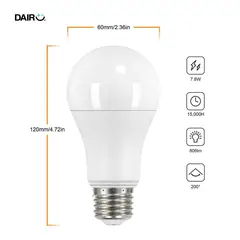 DAIRU - Ampolleta Led Con Sensor 7.8 W E27 806 lm Luz Cálida