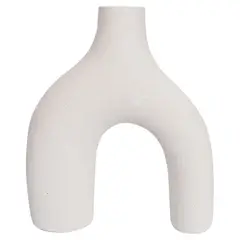 JUST HOME COLLECTION - Florero de cerámica 25 cm Blanco
