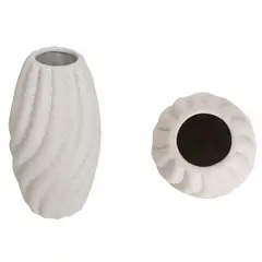 JUST HOME COLLECTION - Florero de cerámica 17,8 cm Blanco