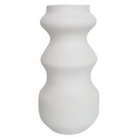Florero de cerámica 25,7 cm, color blanco