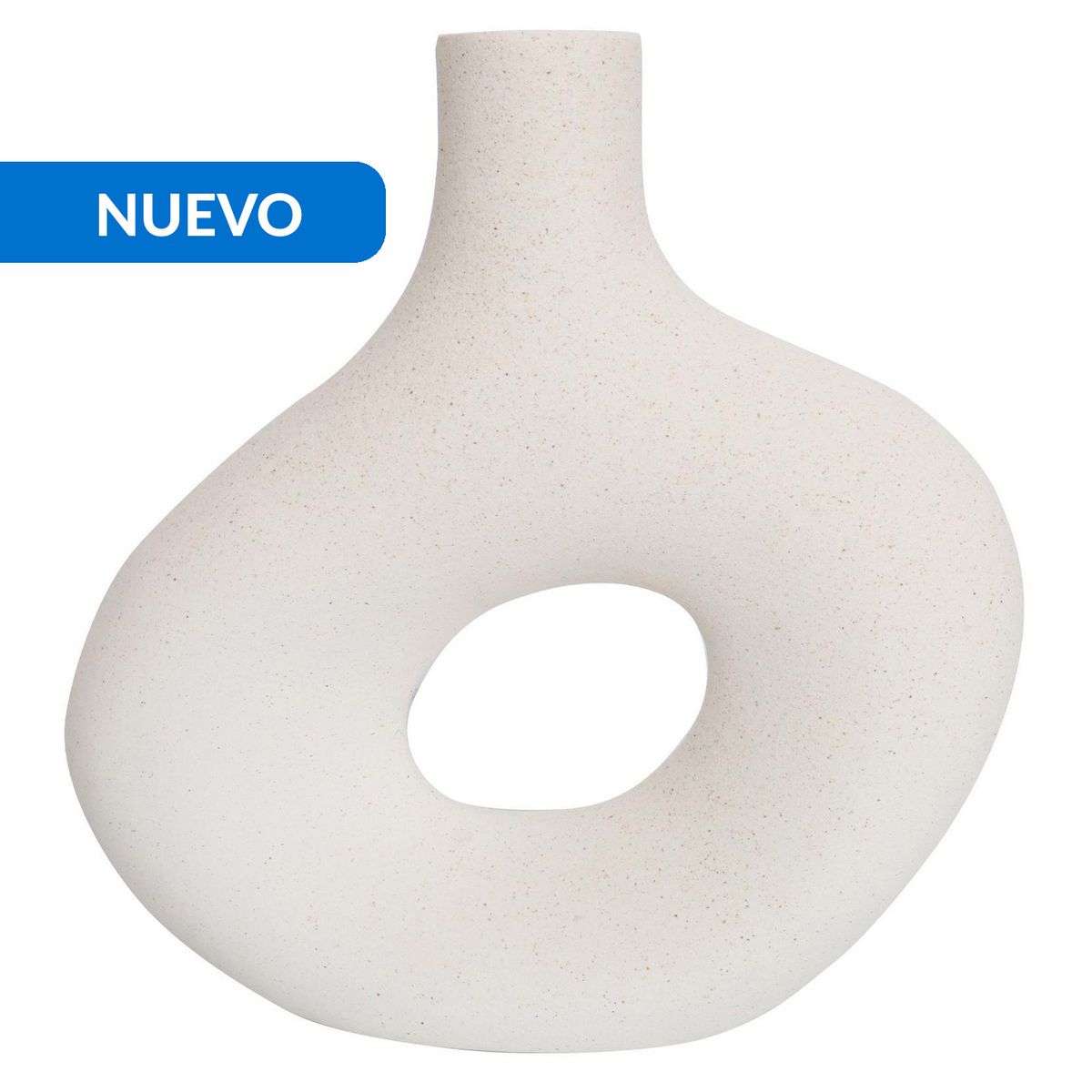 JUST HOME COLLECTION - Florero de cerámica 16 cm, color blanco