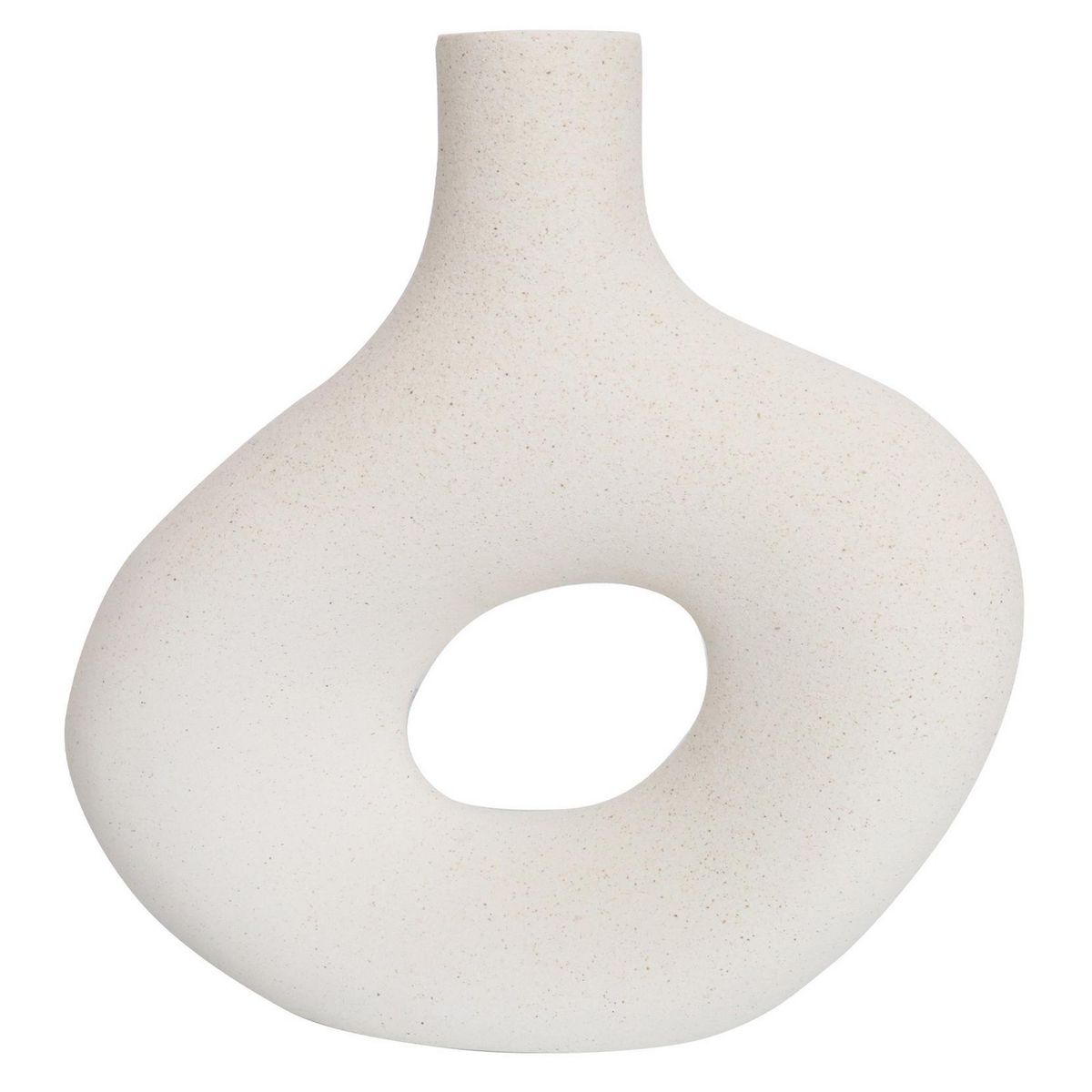 JUST HOME COLLECTION - Florero de cerámica 16 cm, color blanco