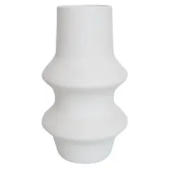 JUST HOME COLLECTION - Florero de cerámica 22,6 cm, color blanco