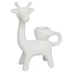 JUST HOME COLLECTION - Candelabro figura de jirafa 15,2 cm, color blanco